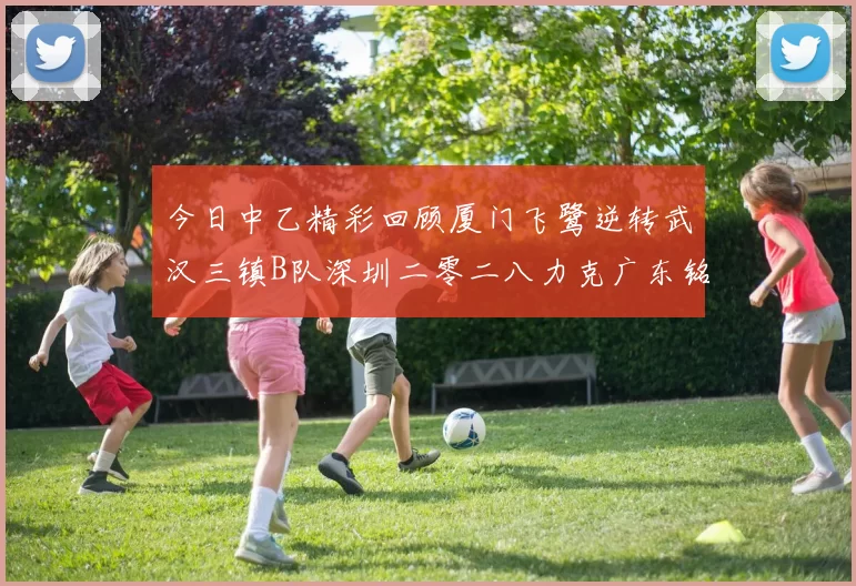 今日中乙精彩回顾厦门飞鹭逆转武汉三镇B队深圳二零二八力克广东铭途
